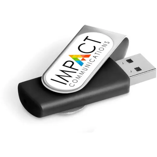 Black Axis Dome Flash Drive - 8GB